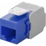 Wentronic Goobay CAT 6a KeyStone conector hembra RJ45, no apantallado, 500 MHz, azul-blanco (90688)