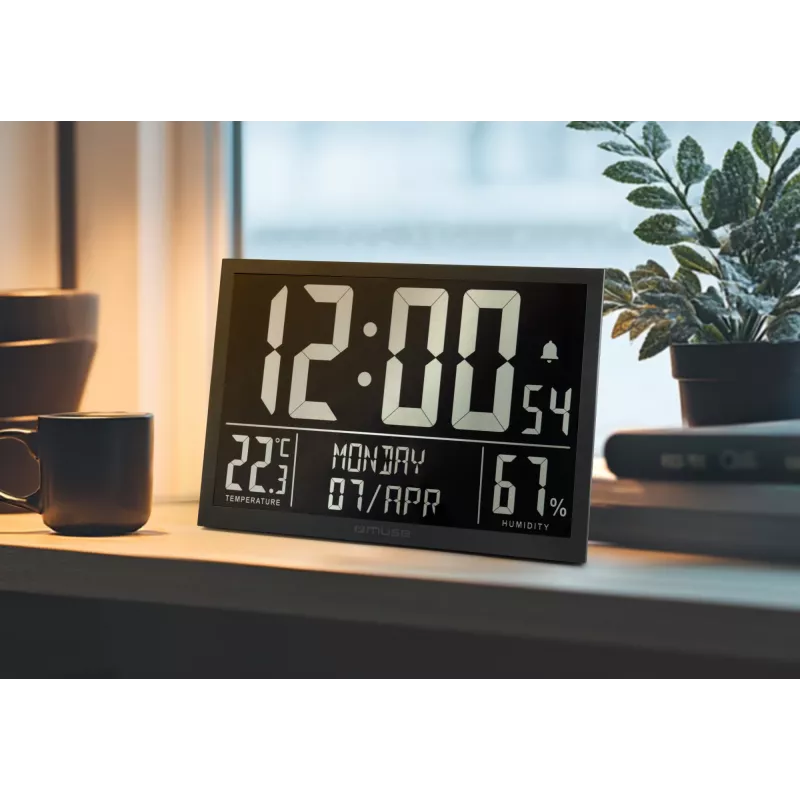 Reloj de pared muse M-160 WMC — reloj de pared analógico, diseño redondo, a pilas