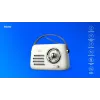 Radio portátil SAVIO RS-02 — sintonizador FM analógico, Bluetooth 5.3, alimentación por USB, 3 W, blanco