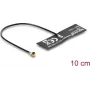 Antena DELOCK WiFi 6 I-PEX (conector macho MHF® I) omnidireccional 4,5–5,0 dBi con cable FPC de 10 cm para montaje interno adhesivo