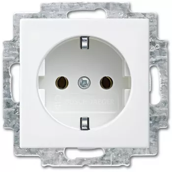 Toma de corriente tipo F Busch-Jaeger 2P+E 16 A 250 V blanco