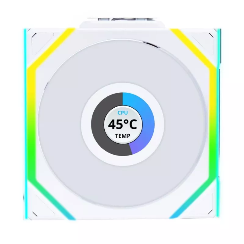 Lian Li UNI FAN SL Wireless LCD ARGB 120 mm Blanco pack de 3