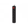 Lanberg regleta de alimentación, 5X tomas francesas con interruptor, cobre de alta calidad, 1.5 m | PS1-05E-0150-BK
