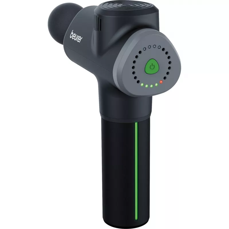 Pistola de masaje Beurer MG180 — masajeador de percusión de mano, 3 niveles de velocidad, portátil, negro
