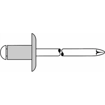 Remache ciego GESIPA 4x8 mm ala grande, rango de agarre 3,0–5,0 mm, 500 uds.