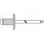 Remache ciego GESIPA 4x8 mm ala grande, rango de agarre 3,0–5,0 mm, 500 uds.