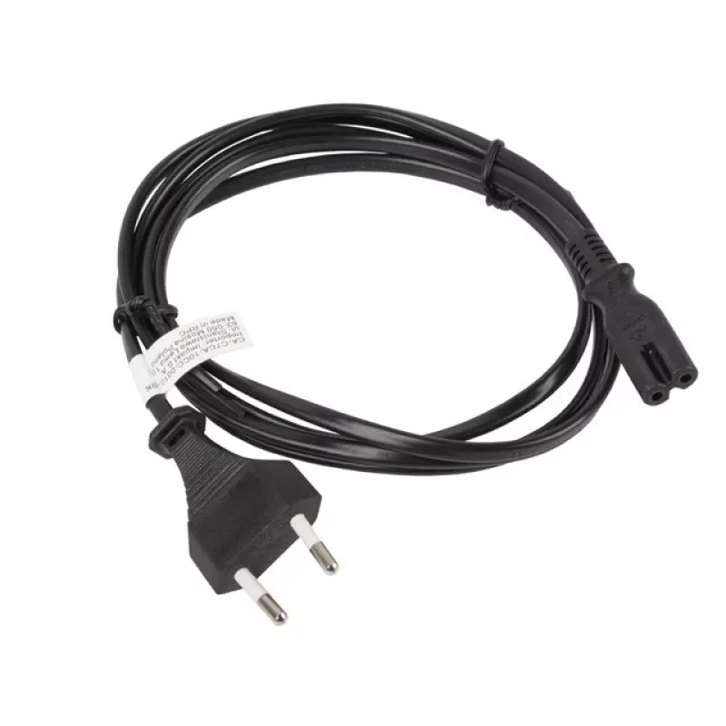 Cable de alimentación Lanberg CA-C7CA-10CC-0018-BK negro 1,8 m conector hembra C7 CEE7/16