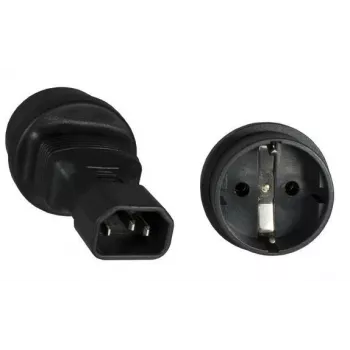 Microconnect PE14CEEAD Adaptador de conector macho C14 tipo F negro