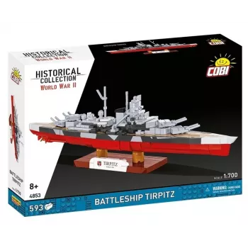 Set de construcción Cobi acorazado Tirpitz modelo con 593 piezas, a escala y con características de exhibición