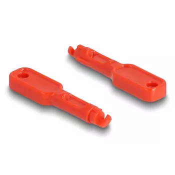 Bloqueador de puertos DeLOCK 20928 RJ-45 rojo plástico 11 uds.