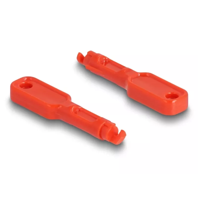 Bloqueador de puertos DeLOCK 20928 RJ-45 rojo plástico 11 uds.