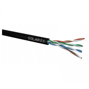 Cable de red Solarix SXKD-5E-UTP-PE UTP CAT5E 305m Negro