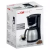 Cafetera de filtro CLATRONIC KA 3327 — totalmente automática, 10 tazas, 870 W, acero inoxidable/negro