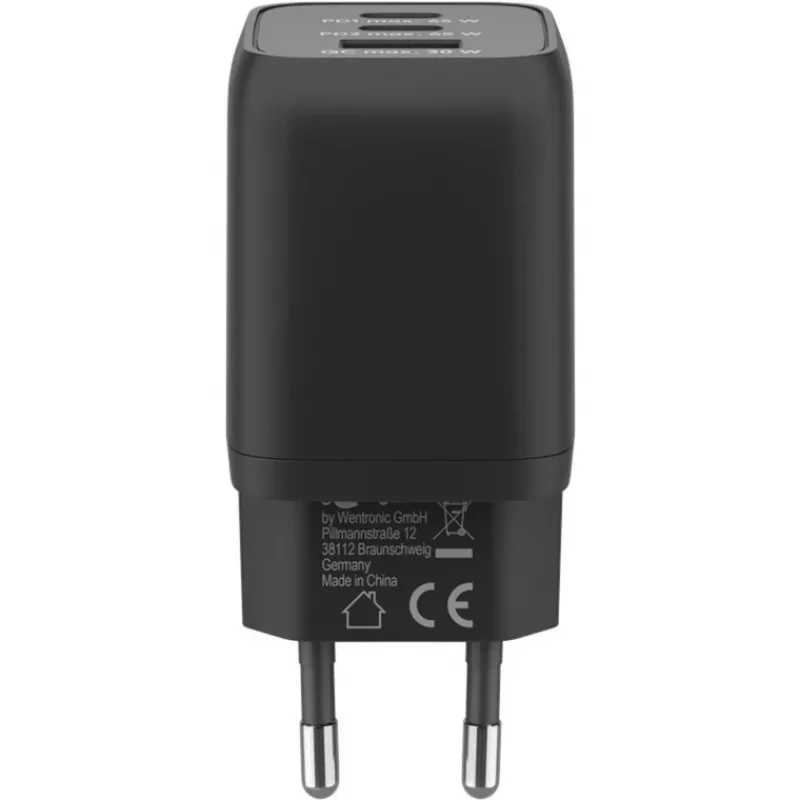 Goobay 64753 Cargador para dispositivos móviles Auriculares - Smartphone - Tablet Negro AC Carga rápida Interior (64753)