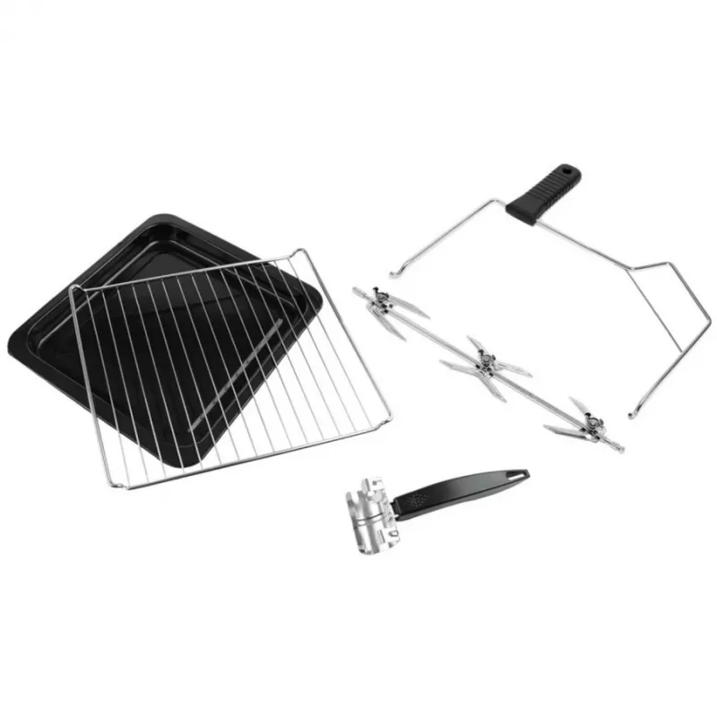 Mini horno Rommelsbacher BG 1805/E acero inoxidable – 42 L, 80–230 °C, 7 modos, rotisserie