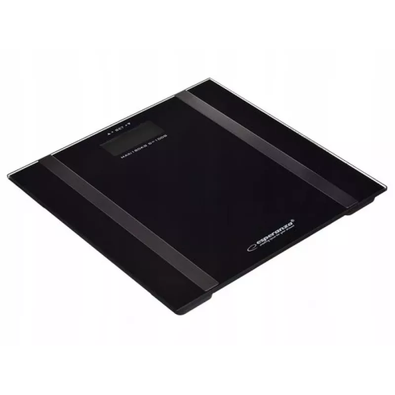 Báscula de baño Esperanza EBS018K – electrónica, 180 kg, negra