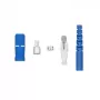 Conector de fibra óptica SC/PC Qoltec 54430 Monomodo Azul Plata Blanco