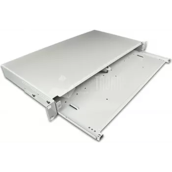 Lightwin Standard 19\ módulo de distribución de fibra óptica, carcasa vacía 1HE para cajas de empalme (LVL Gris PREMIUM)