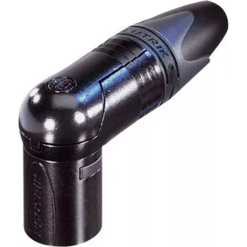 Conector XLR macho Neutrik, acodado, número de polos: 5, negro NC5MRX-B 1 ud. (NC5MRX-B)