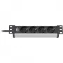 Brennenstuhl 1390007004 alargador 2 m 4 tomas de corriente interior negro - plata (1390007004)