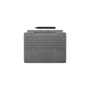 Teclado Microsoft Surface Pro con lápiz delgado QWERTY inglés platino