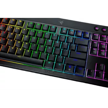 Razer | BlackWidow V4 Low-Profile Tenkeyless HyperSpeed | Teclado | Inalámbrico | US | Bluetooth | Negro | Switches amarillos