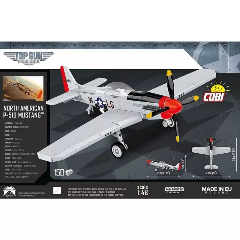 COBI 5847 Top Gun Maverick P-51D Mustang 150 piezas