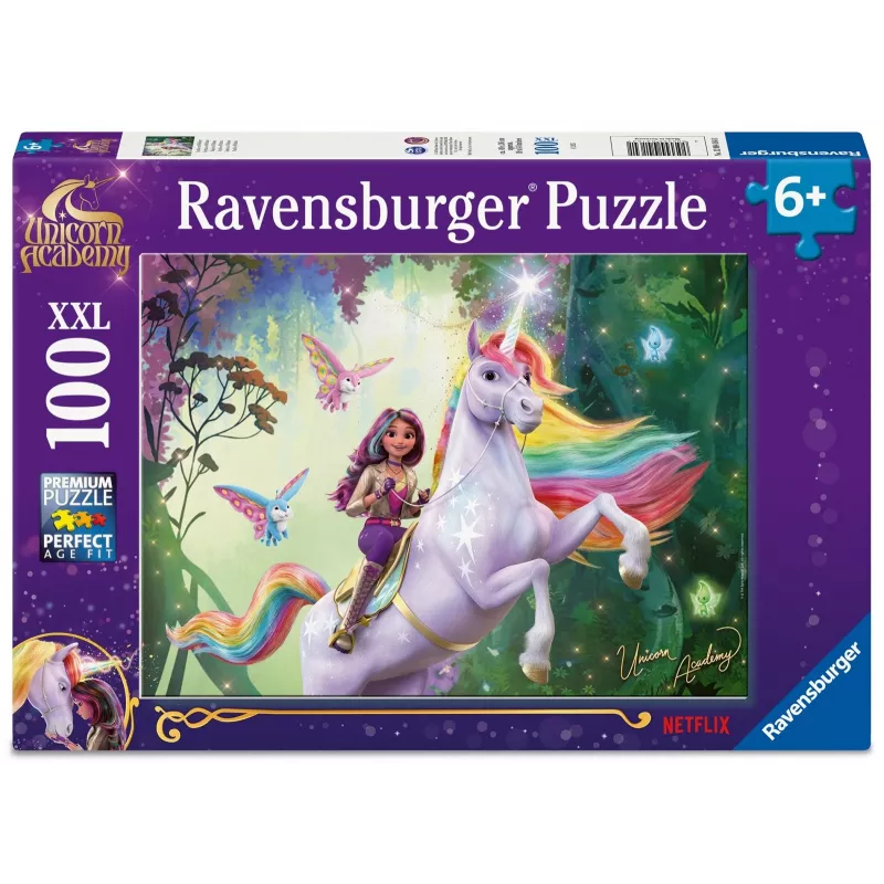 Puzle Ravensburger XXL 100 piezas – Unicorn Academy – puzle infantil de gran formato