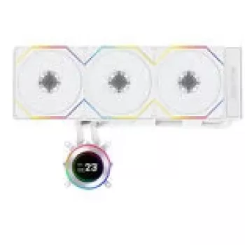 Refrigeración líquida todo en uno Lian Li Hydroshift II LCD-C 360TL — ventilador de 120 mm, 200–2600 rpm, FDB, blanco