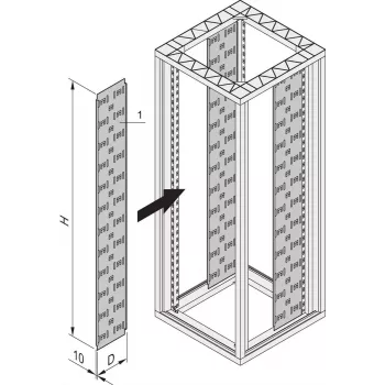 Bandeja portacables SCHROFF 2000H 150D (2X) - accesorio para rack (23117021)