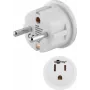 Goobay adaptador de red, blanco - toma EE. UU./Japón (tipo B, NEMA 5-15, 3 polos) > tipo F (tipo F, CEE 7/4) (45351)