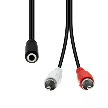 Cable de audio ProXtend M3F2XRCA-002 — 3 polos (Mini XLR) a 2×RCA, 1,5 m