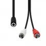 Cable de audio ProXtend M3F2XRCA-002 — 3 polos (Mini XLR) a 2×RCA, 1,5 m
