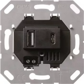 Gira alimentación USB 2 tomas Type A/C mecanismo 236900 (236900)