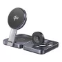 Estación de carga inalámbrica plegable 3 en 1 UNITEK P1300AGY01 Qi2 15 W, gris