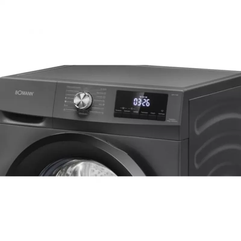Lavadora secadora de libre instalación Bomann WAT7186 8 kg de lavado / 5 kg de lavado y secado, 1400 rpm, titanio negro