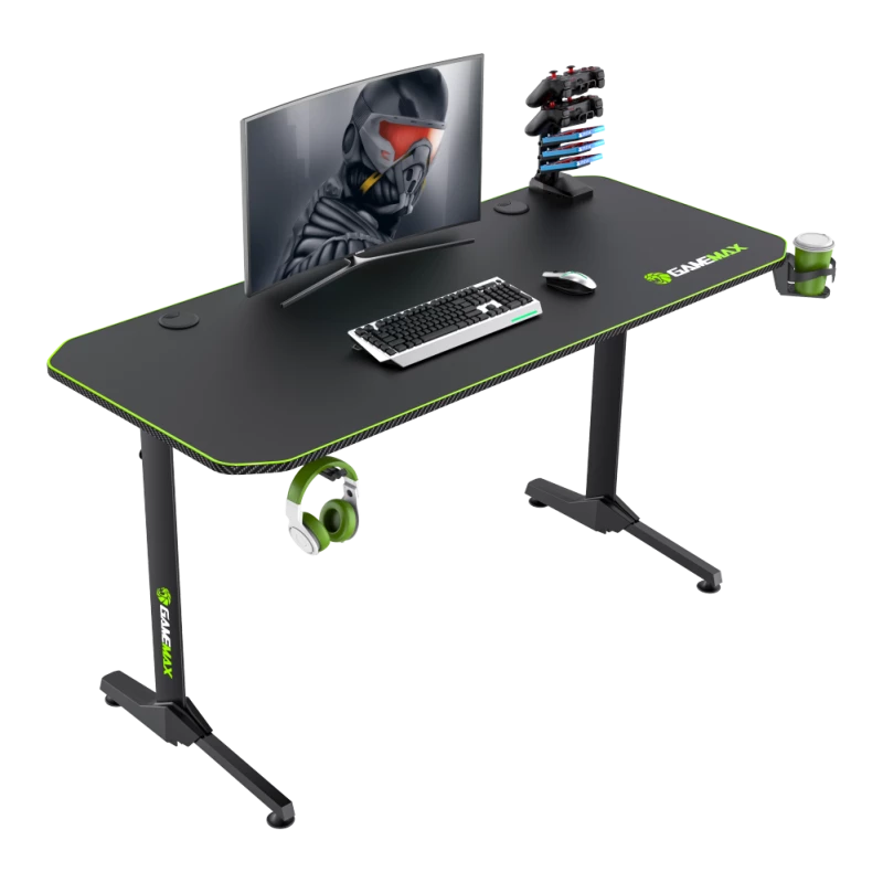 Escritorio GameMax D140-CARBON — Escritorio gaming/oficina, peso neto 20,5 kg, medidas brutas 125×795×682 mm
