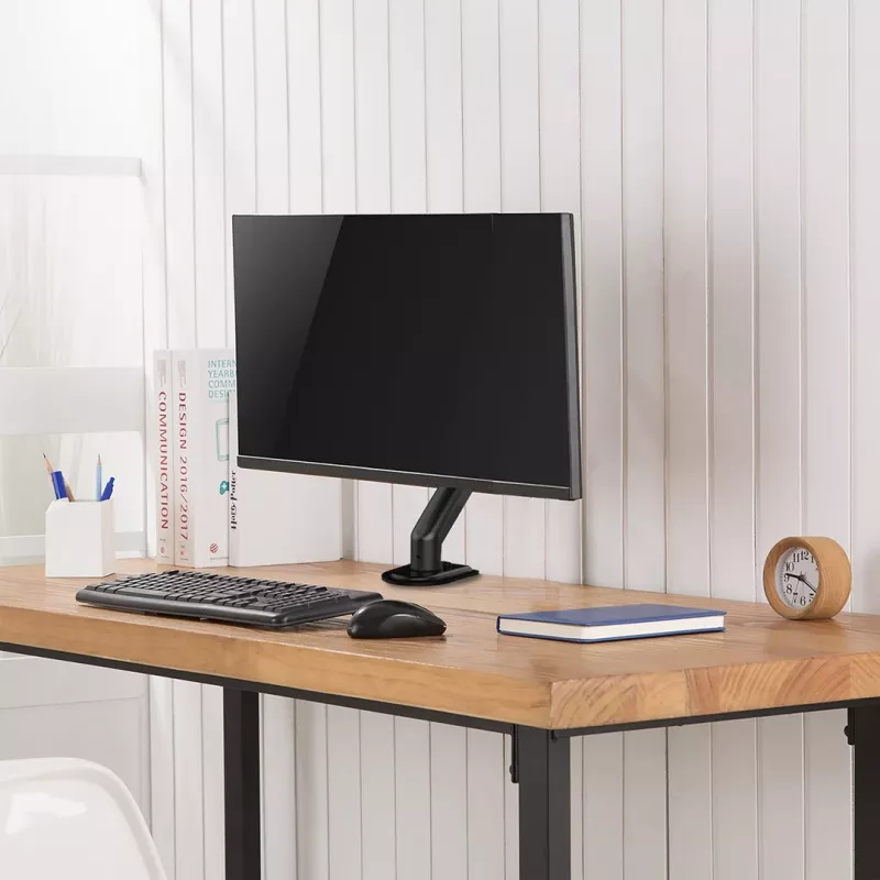 Soporte para monitor Maclean MC-860N, con pistón de gas, 13-27, 8 kg, Negro
