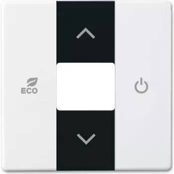 Busch-Jaeger 2CKA006220A0076 Placa de cubierta para soporte y conector hembra de sensor negro - blanco (2CKA006220A0076)