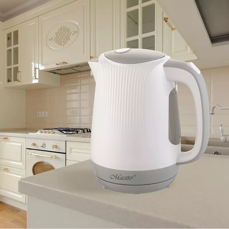 Hervidor de agua Feel-Maestro MR042 blanco 1,7 L Gris, Blanco 2200 W