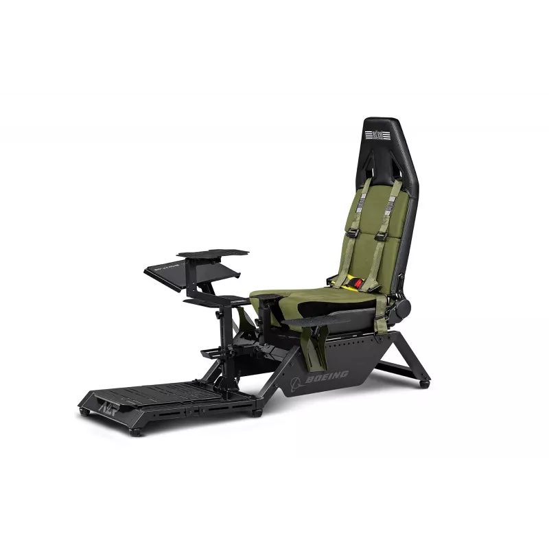 Asiento de cabina de Next Level Racing Flight Simulator Boeing Military 396055 — asiento especial para simulación de vuelo, compatible con mandos de vuelo y pedales