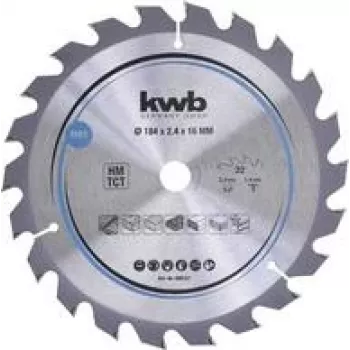 Disco de sierra circular KWB 586157 18,4 cm para tableros de fibra, madera dura, plástico, madera blanda