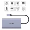 Hub UNITEK uHUB S7 USB 3.2 Gen 1 Type-C gris
