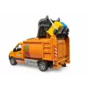 Vehículo de modelo BRUDER MB Sprinter camión de basura BR-02682, réplica de juguete a escala