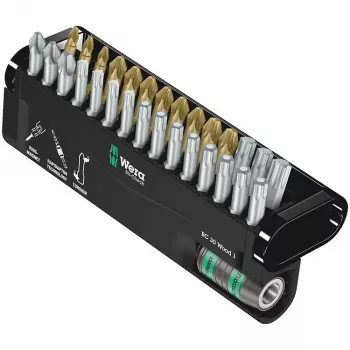 Juego de puntas de destornillador Wera Bit-Check 30 Wood 1
