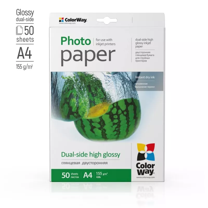 Papel fotográfico ColorWay PGD155050A4 155 g/m² A4 50 hojas