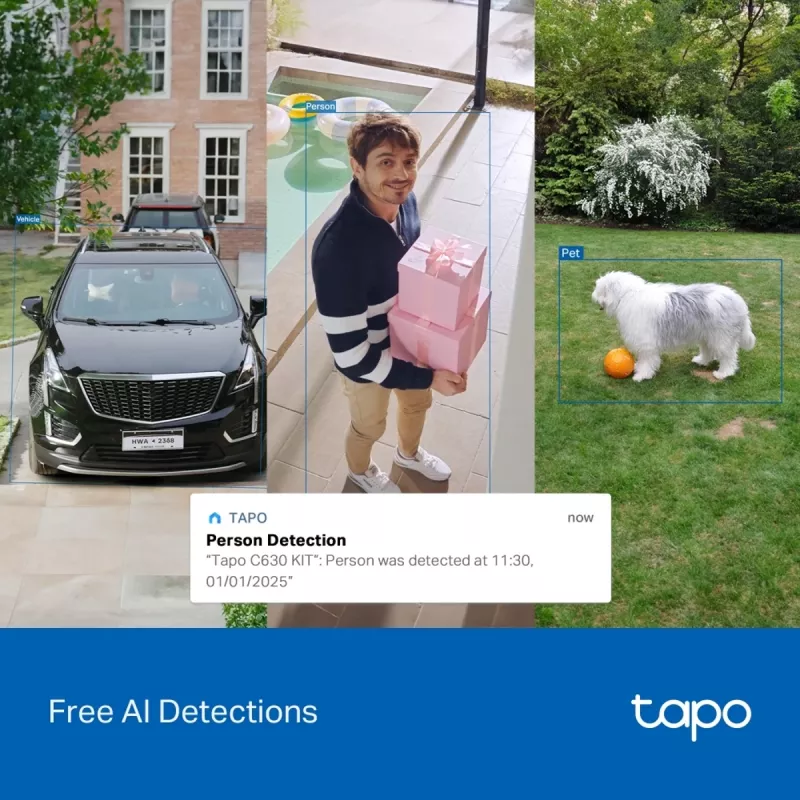Cámara de vigilancia TP-LINK Tapo C630 KIT alimentada por energía solar Pan/Tilt
