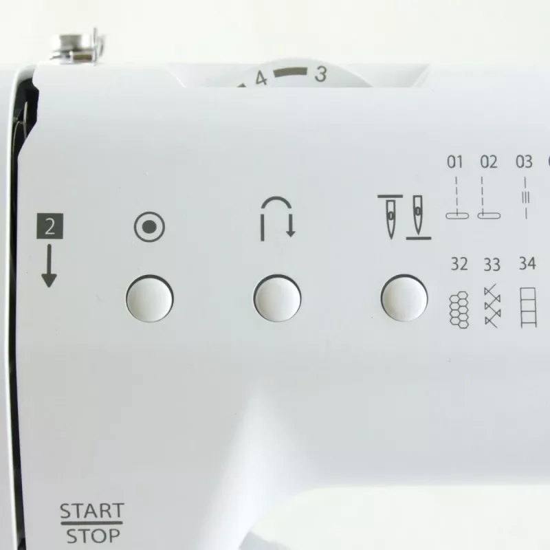 Máquina de coser doméstica mecánica lucznik Malwina 2070 — 63 tipos de puntada, 7 mm de ancho de puntada, 99 programas, ojal automático, brazo libre