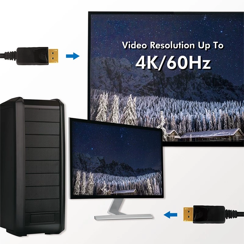 Cable DisplayPort LogiLink CD0103 DP/M a DP/M, 4K/60Hz, CCS, negro, 5 m (CD0103)