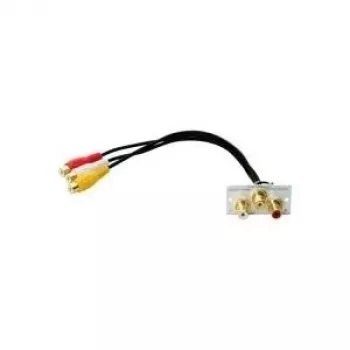 Adaptador de cable Kindermann 7444000530 3x RCA plateado